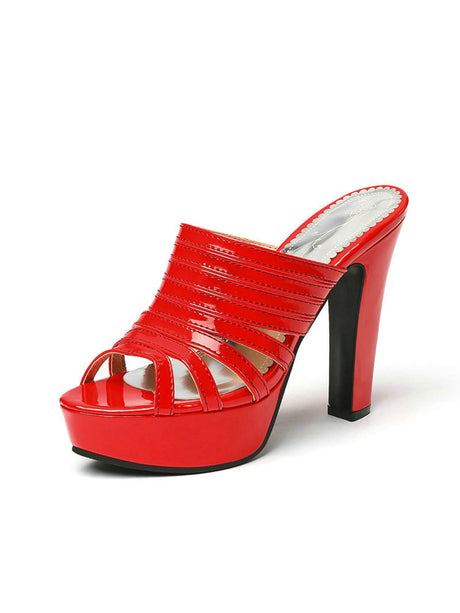 Strappy Platform High-heeled Sandals