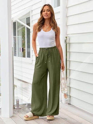 Blended Bandage Loose-fit Pocket Pants