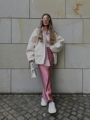 Stand Collar Solid Color Jackets