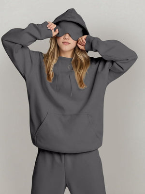Liber Summer Women's Pocket Solid Color Sweatshirts&Hoodies