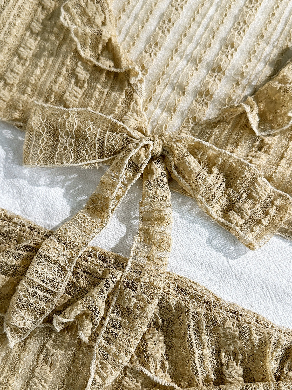 Sexy Lace Mesh Swimsuit Bikini Four-piece Set