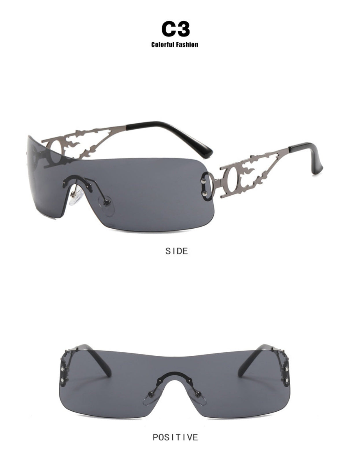 Frameless Cutout Sunglasses