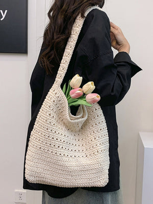 Woven Large-capacity Lightweight Shoulder Bag