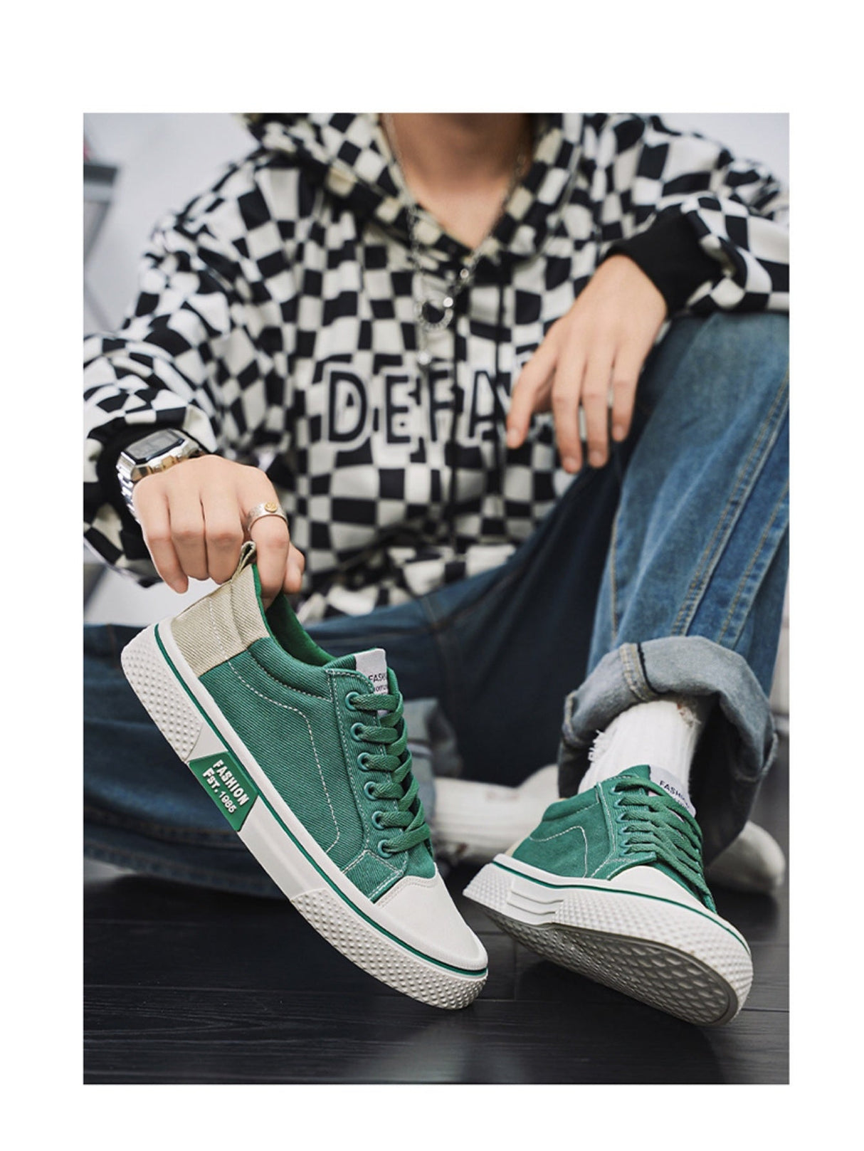 Liber Four Seasons Colorblock Canvas Men's Casual Sports Shoes