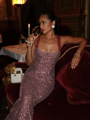 Rückenfreie, elegante Maxikleider für Partys