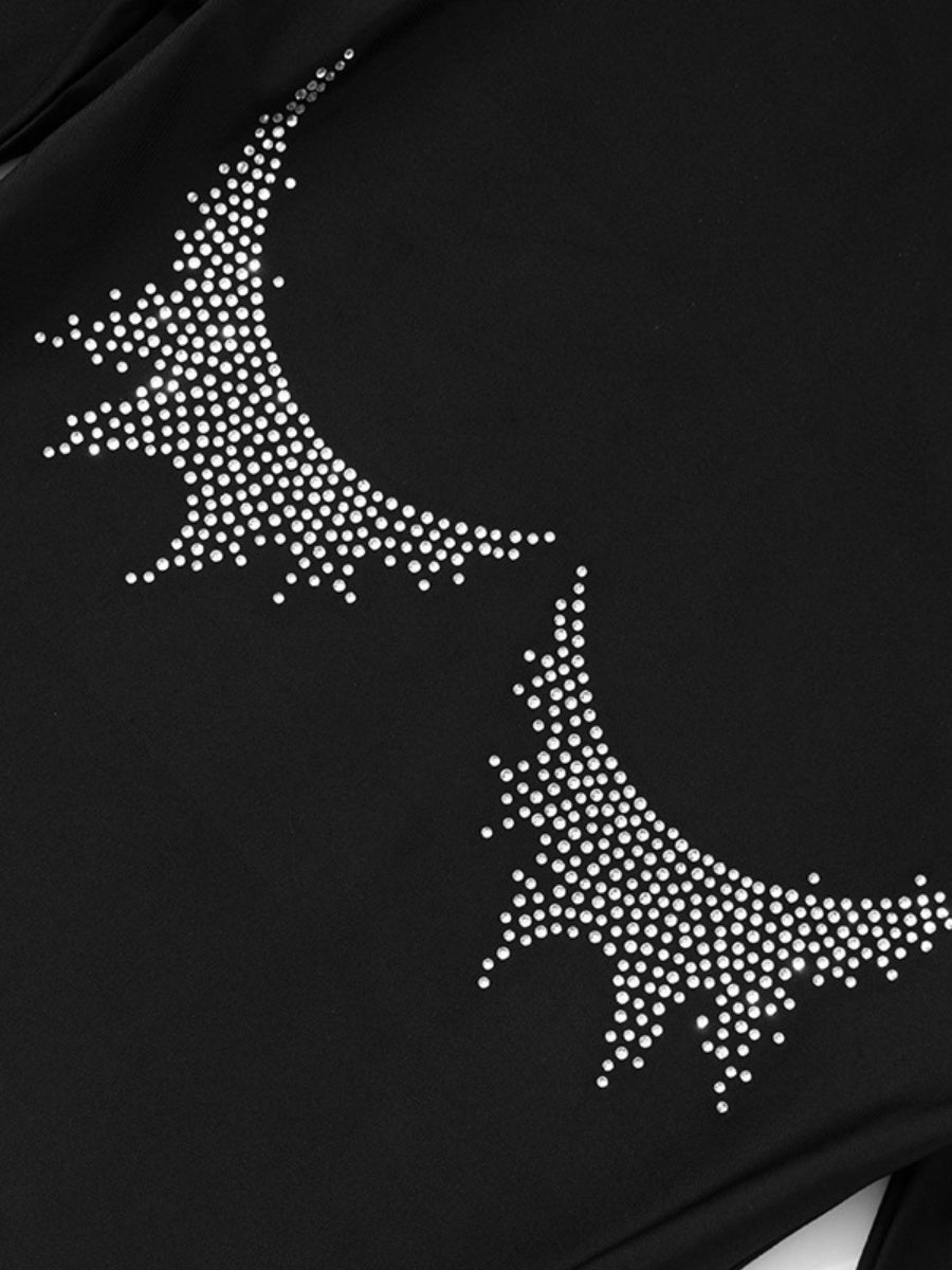Black Women's Hot Diamond Long sleeve T-shirts