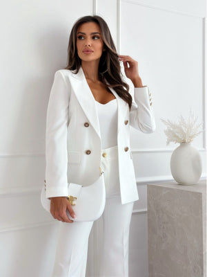 Buttons Double Row Commuting Blazers