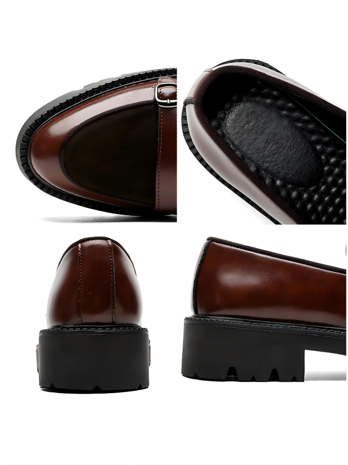 Patchwork Platform Slip-on Loafers