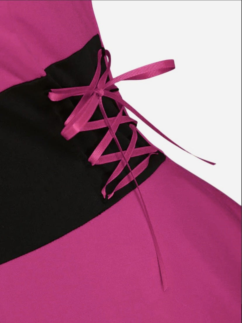 Christmas Parties Bunny Girl Fur Collar Off-shoulder Bow Slip Dress