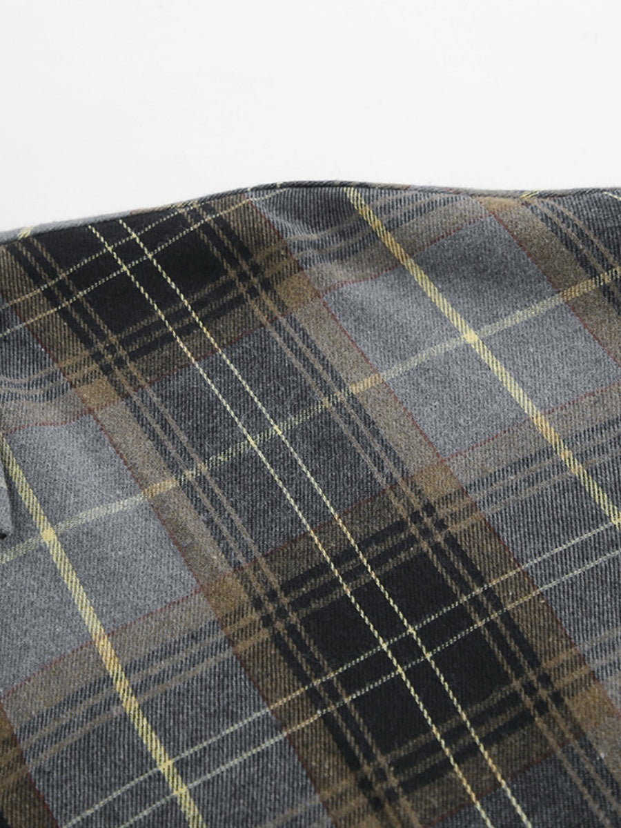 Liber Autumn Women's Plaid Plaid Shirts