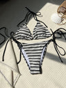 Striped Terry Cloth Sexy Two-piece Bikini