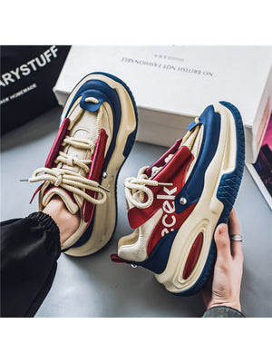 Liber Four Seasons Thick-soled Colorblock Men's Casual Sports Shoes