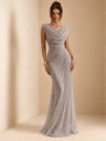 Swing Collar Tight Fit Pity Temperament Maxi Dresses