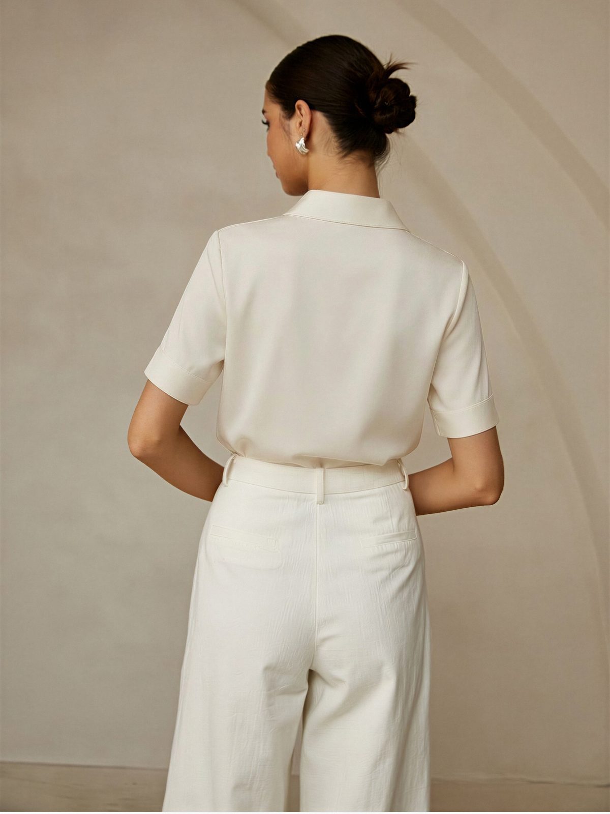 Stand Collar Short Sleeve Jacket Grace Shirts