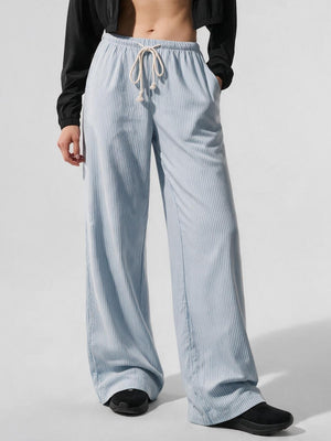 Striped Casual Wide-Leg Pants