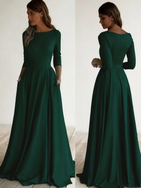 Simplicity Long Sleeve Parties Maxi Dresses