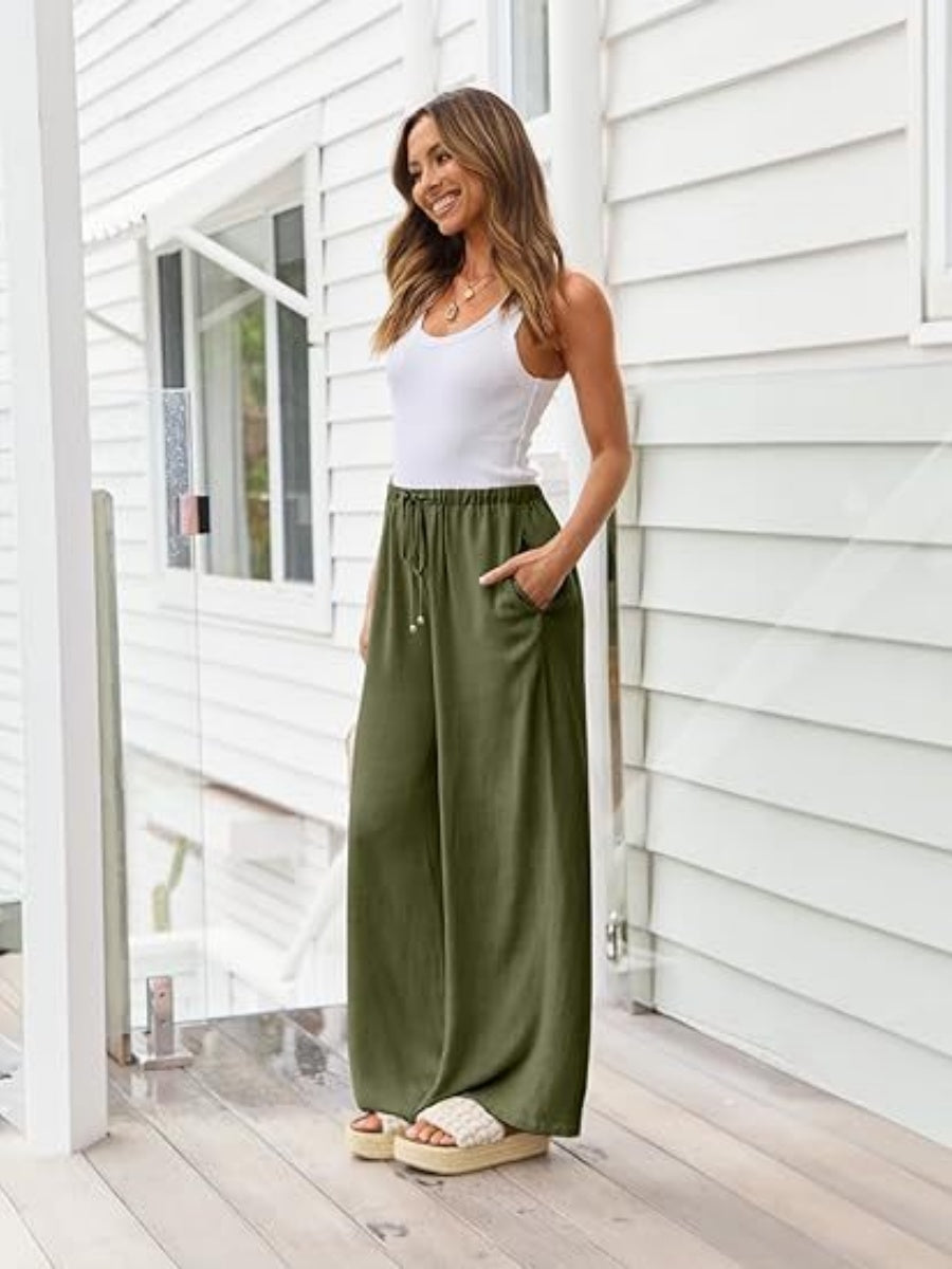 Blended Bandage Loose-fit Pocket Pants