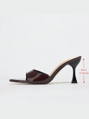 Embossed High-heeled Sandals