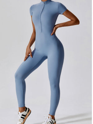 Short-sleeved High Elastic Waist Slimming And Shaping Yoga Fitness Outdoor Jumpsuits/pants