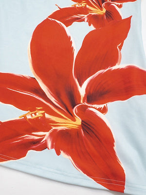 Liber Summer Women's Off-shoulder Flowers Mini&Short Dresses