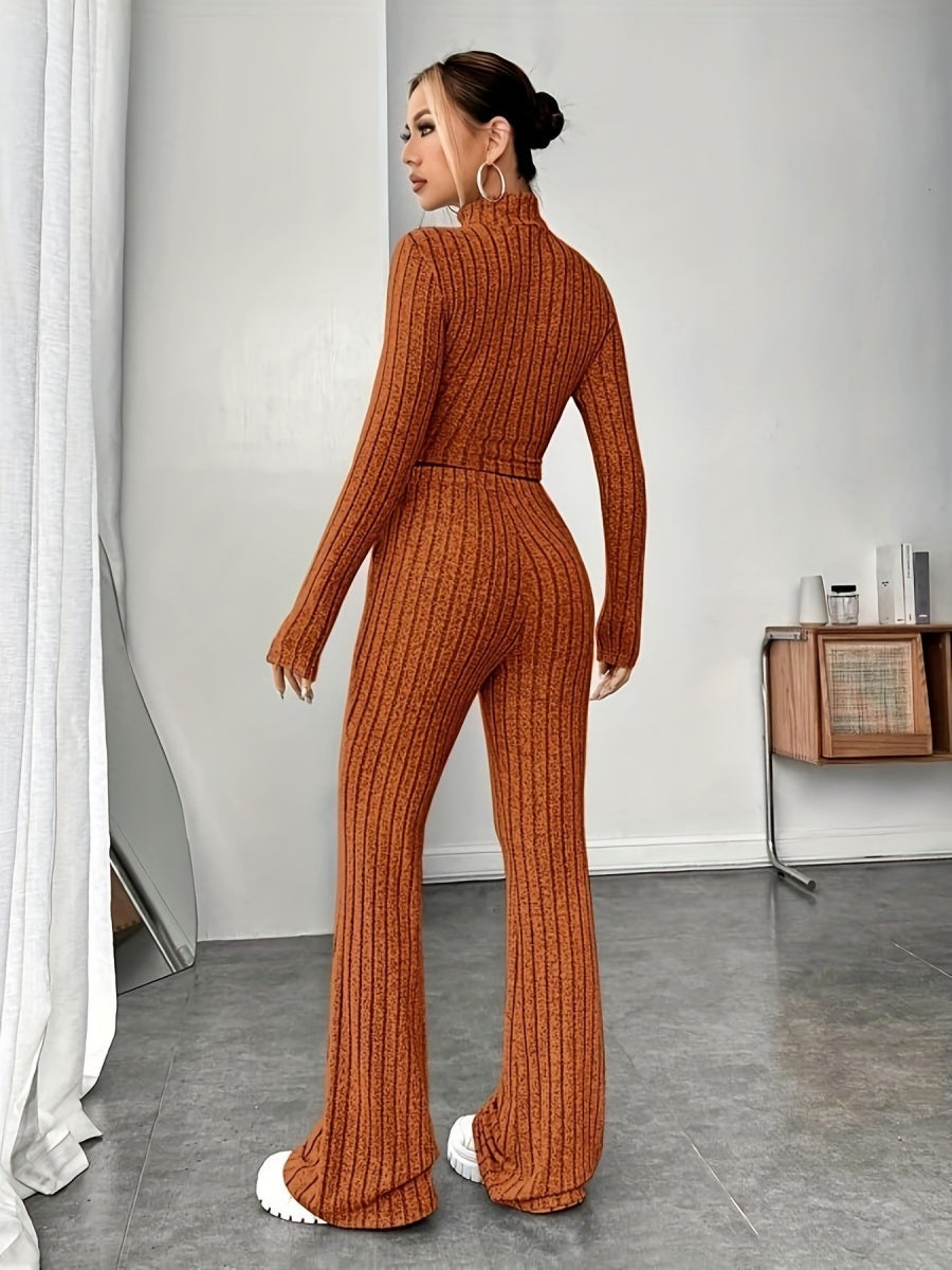 Liber Autumn Women's Solid Color 2-piece Sets