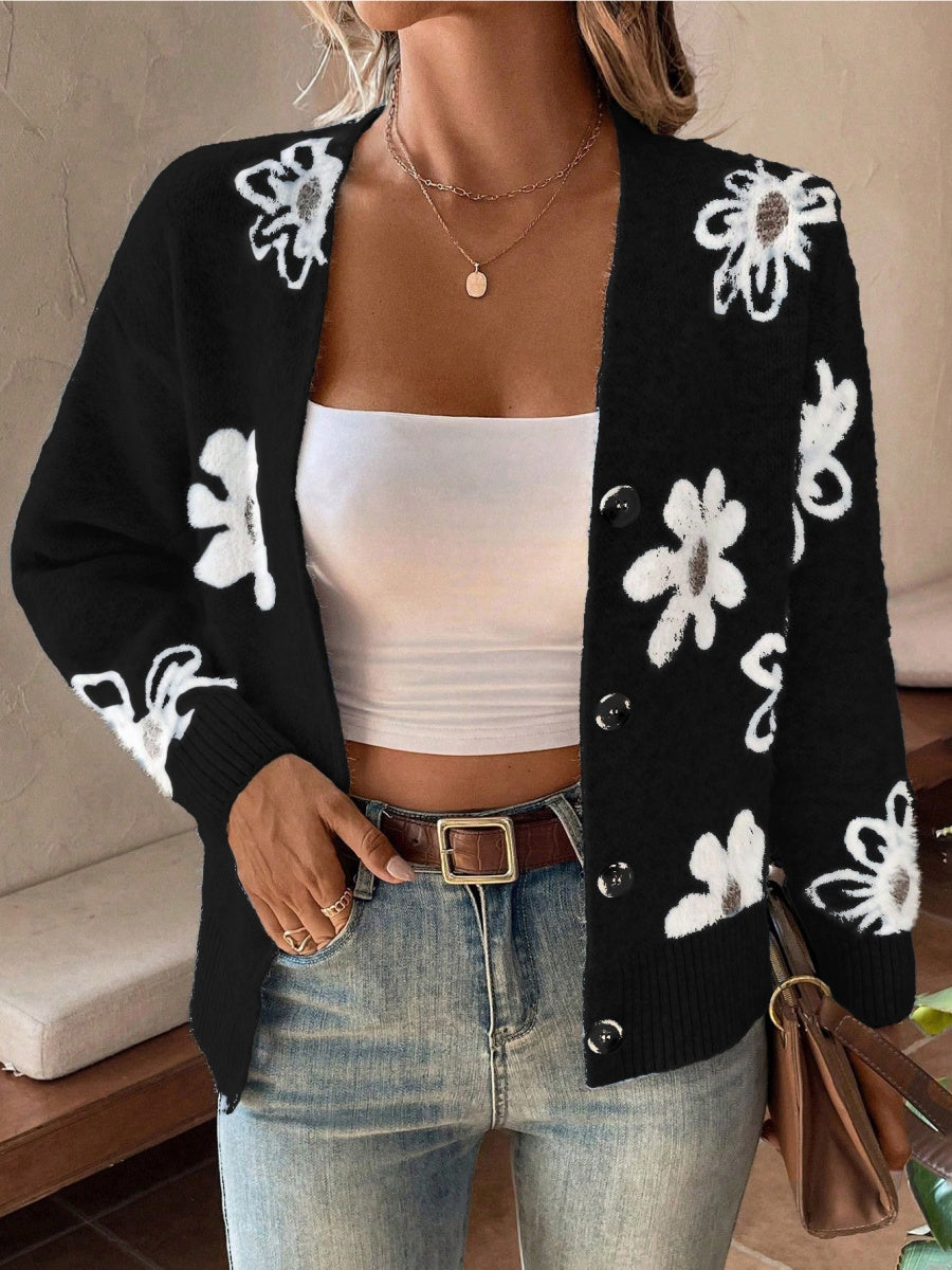 Flower pattern Cardigans