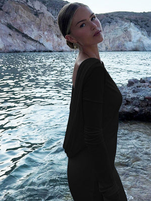 Sexy Backless Slim Fit Long Sleeve Dress