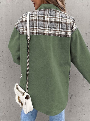 Liber Autumn Women's Contrasting colors Plaid Jackets