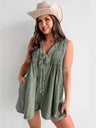Sleeveless Short-sleeved Denim Jumpsuit