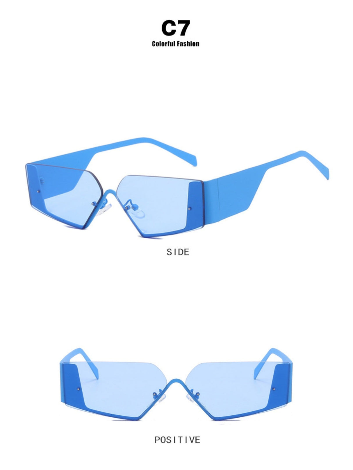 Lunettes de soleil futuristes sans monture