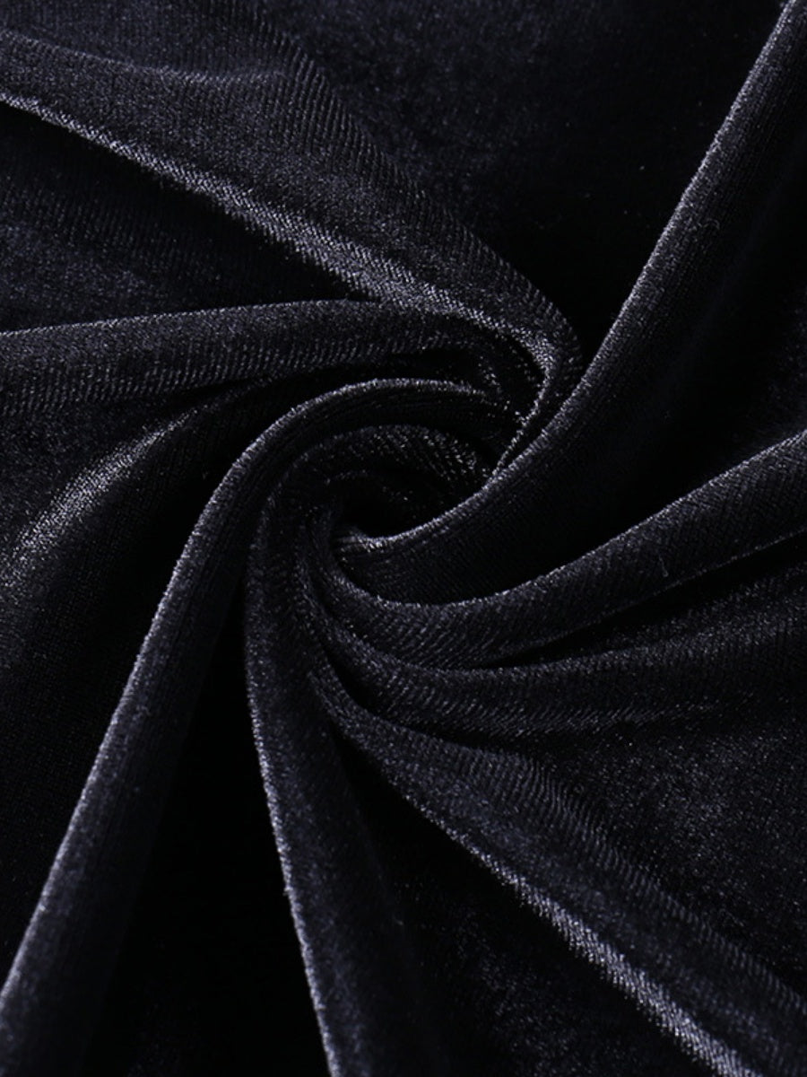 Halloween Slit Black Lace Stitching Maxi Dresses