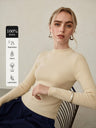 100% Merino Cotton & Wool Seamless Turtleneck Sweater
