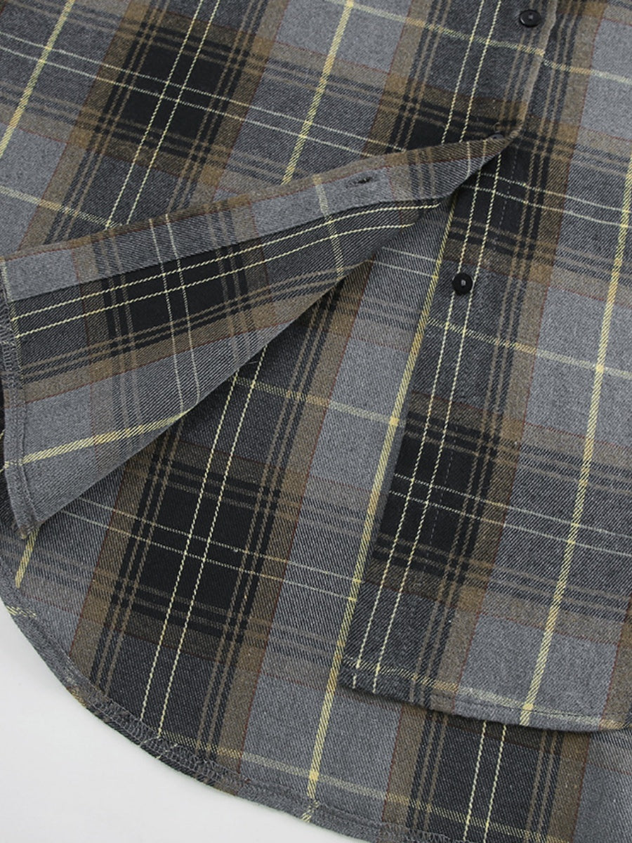 Liber Autumn Women's Plaid Plaid Shirts