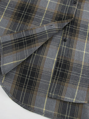 Liber Autumn Women's Plaid Plaid Shirts