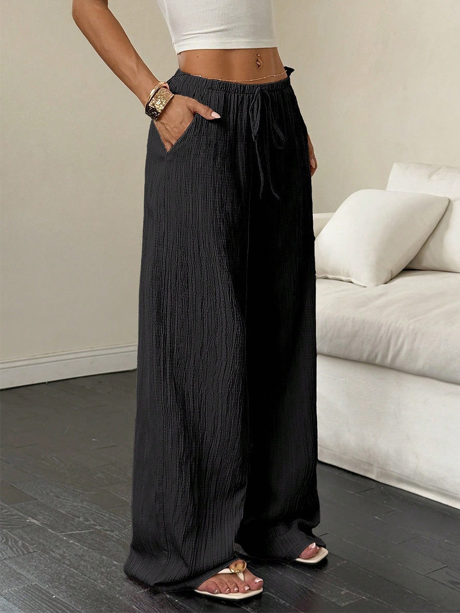 Casual Pleated Belted Trousers
