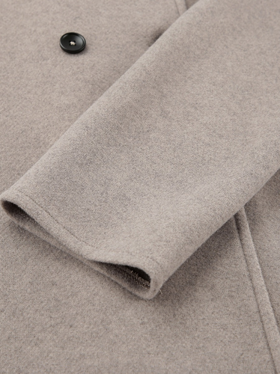 Double-Breasted Short Pea Coat