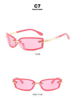Frameless Square Sunglasses
