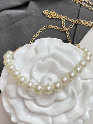 Flower-shaped Round Evening Shoulder Bag