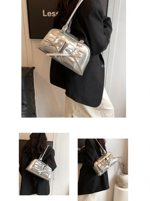 Bow-knot Horizontal Square Zipper Handbag