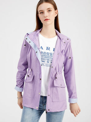 Removable Cap Water Proof Pocket Hooded Jackets