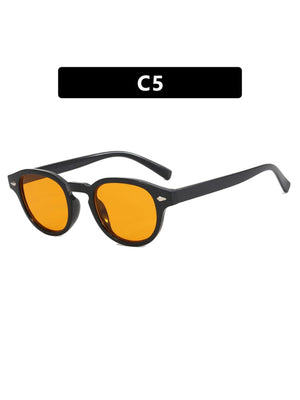 Riveted Arrow Small Frame Oval Sunglasses