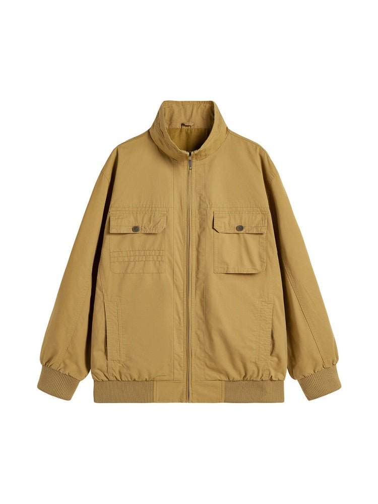 Thin Stand Collar Personality Outdoor All-match Work Jacket