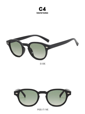 Riveted Arrow Small Frame Oval Sunglasses