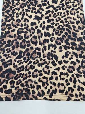 Chain Backless Camisoles Irregular High Slit Leopard Print Maxi Dresses