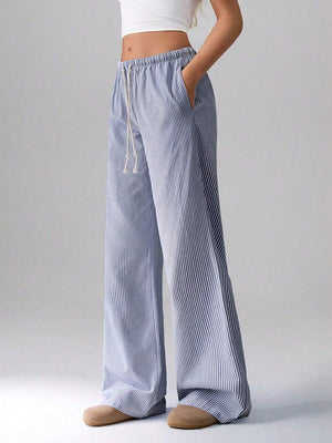 Striped Casual Wide-Leg Pants