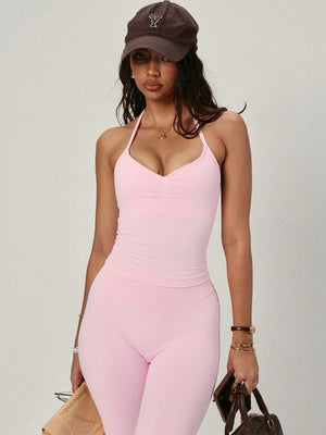 Spicy And Versatile Halter Neck Suspender Top