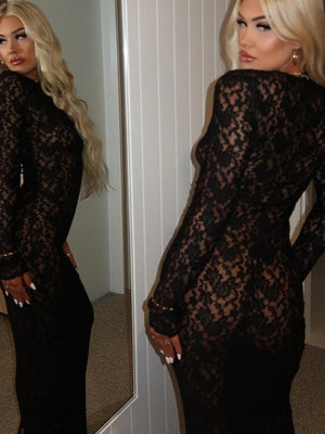 Liber Autumn Women's Lace Lace Maxi Dresses
