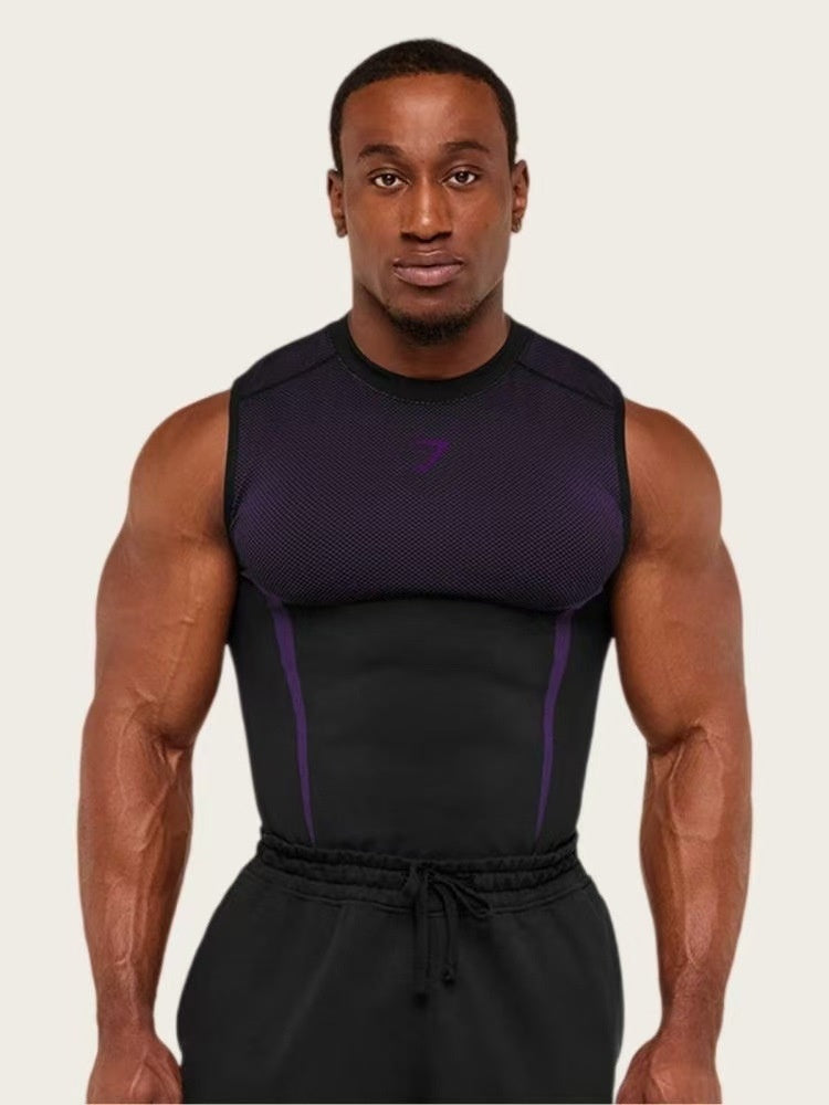 GYMSHARK Fitness Stretch Breathable Tight Tank Tops