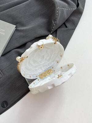 Flower-shaped Round Evening Shoulder Bag
