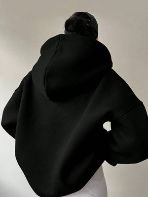 Liber Autumn Women's Hooded Solid Color Sweatshirts&Hoodies